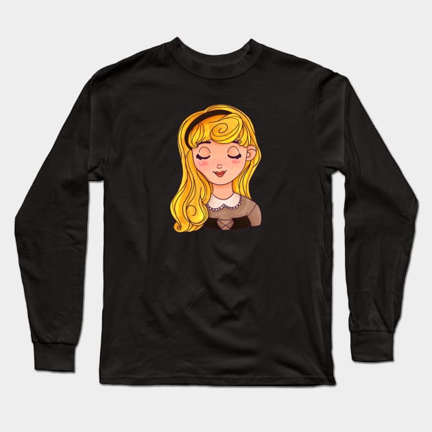 Sleeping Princess Long Sleeve T-Shirt by desiisart